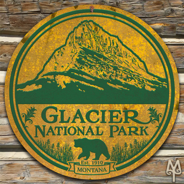 Vintage Glacier National Park, Wall Sign