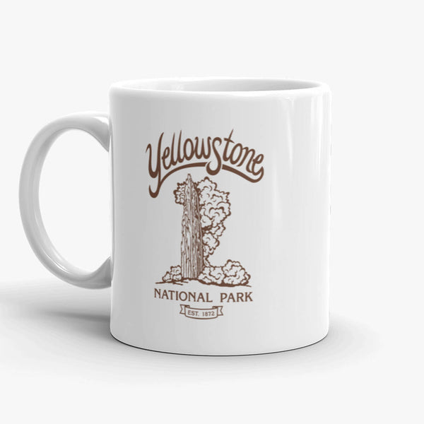 Yellowstone National Park, coffee mug, 11 oz, rear