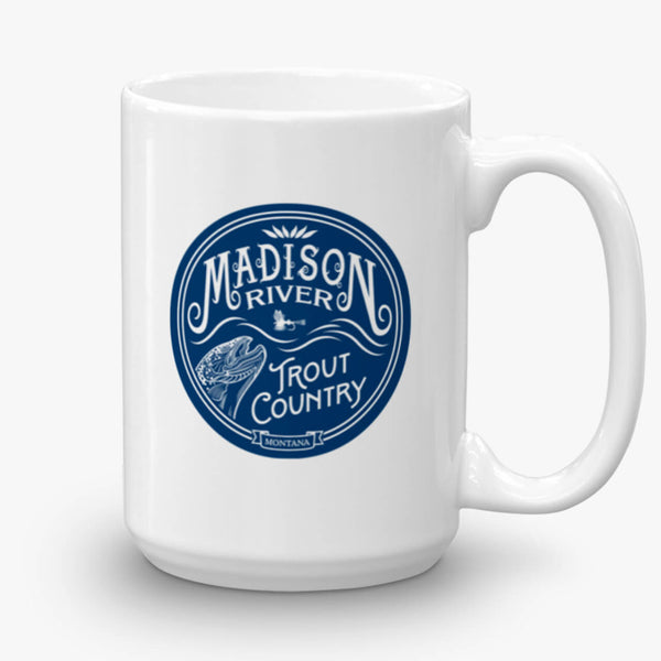 Madison River Trout Country, coffee mug, 15 oz, front