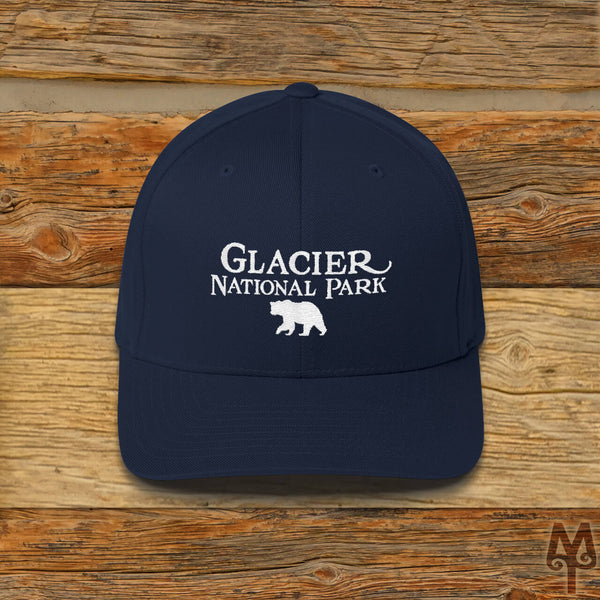 Glacier National Park, Ball Cap, Dark Navy