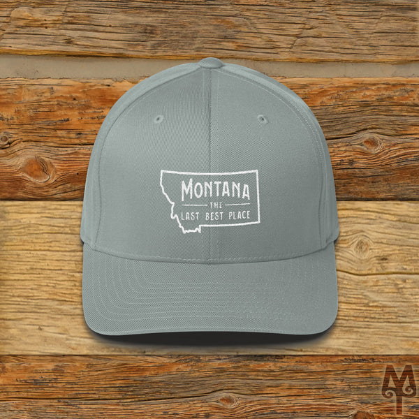 Montana The Last Best Place, Ball Cap, Grey