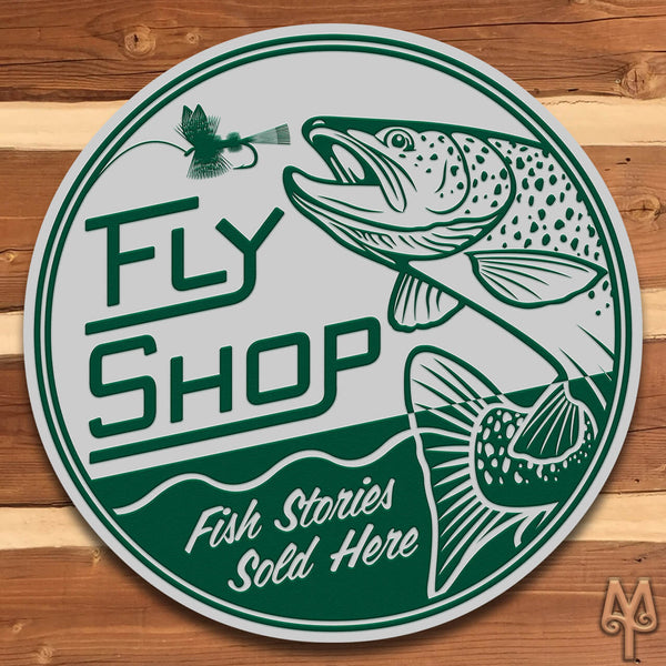 Montana Fly Fishing, Decorative Metal Wall Signs – Montana Treasures
