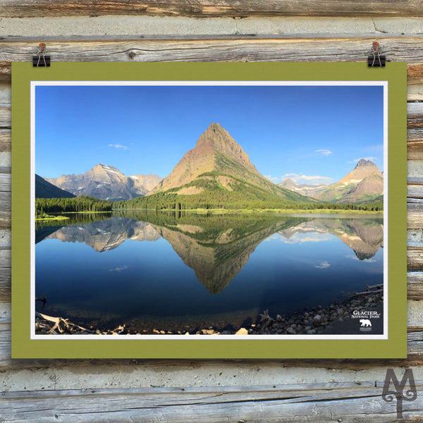 Swiftcurrent Lake, unframed poster, 24 X 18