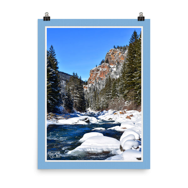 Gallatin Canyon Winter, unframed poster